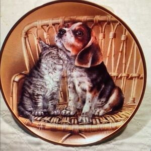 Puppy Kitten Collector Plate Friends Are Forever